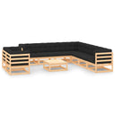 vidaXL 10-delige Loungeset massief grenenhout