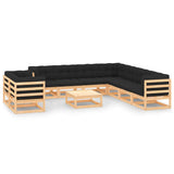 vidaXL 10-delige Loungeset massief grenenhout