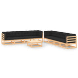 vidaXL 9-piece Lounge Set Solid Pine Wood