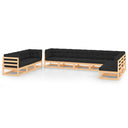 vidaXL 10-delige Loungeset massief grenenhout