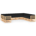 vidaXL 10-delige Loungeset massief grenenhout