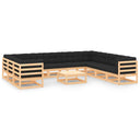vidaXL 11-delige Loungeset massief grenenhout