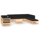 vidaXL 11-delige Loungeset massief grenenhout