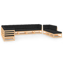 vidaXL 11-delige Loungeset massief grenenhout