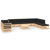 vidaXL 12-delige Loungeset massief grenenhout