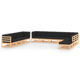 vidaXL 12-delige Loungeset massief grenenhout