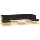 vidaXL 10-delige Loungeset massief grenenhout