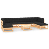 vidaXL 10-delige Loungeset massief grenenhout