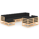 vidaXL 9-delige Loungeset massief grenenhout