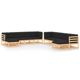 vidaXL 10-delige Loungeset massief grenenhout