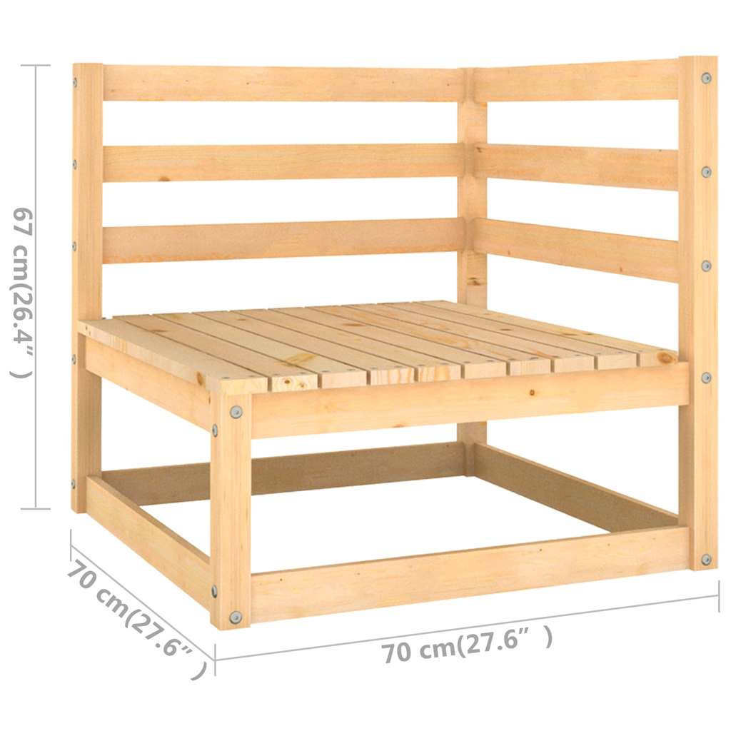 vidaXL 10-delige Loungeset massief grenenhout