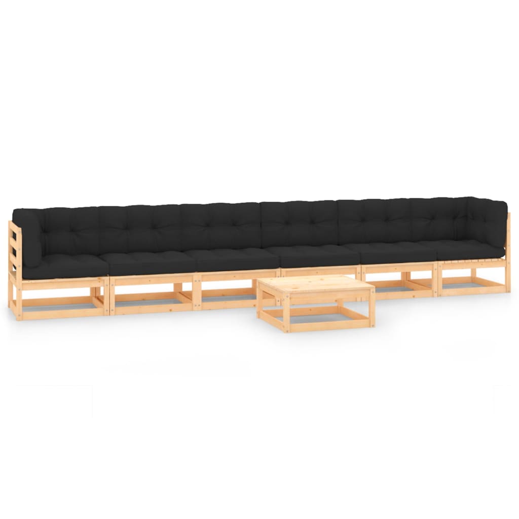 vidaXL 7-delige Loungeset massief grenenhout