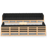 vidaXL 12-piece Solid Pinewood Lounge Set