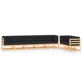 vidaXL 7-delige Loungeset massief grenenhout