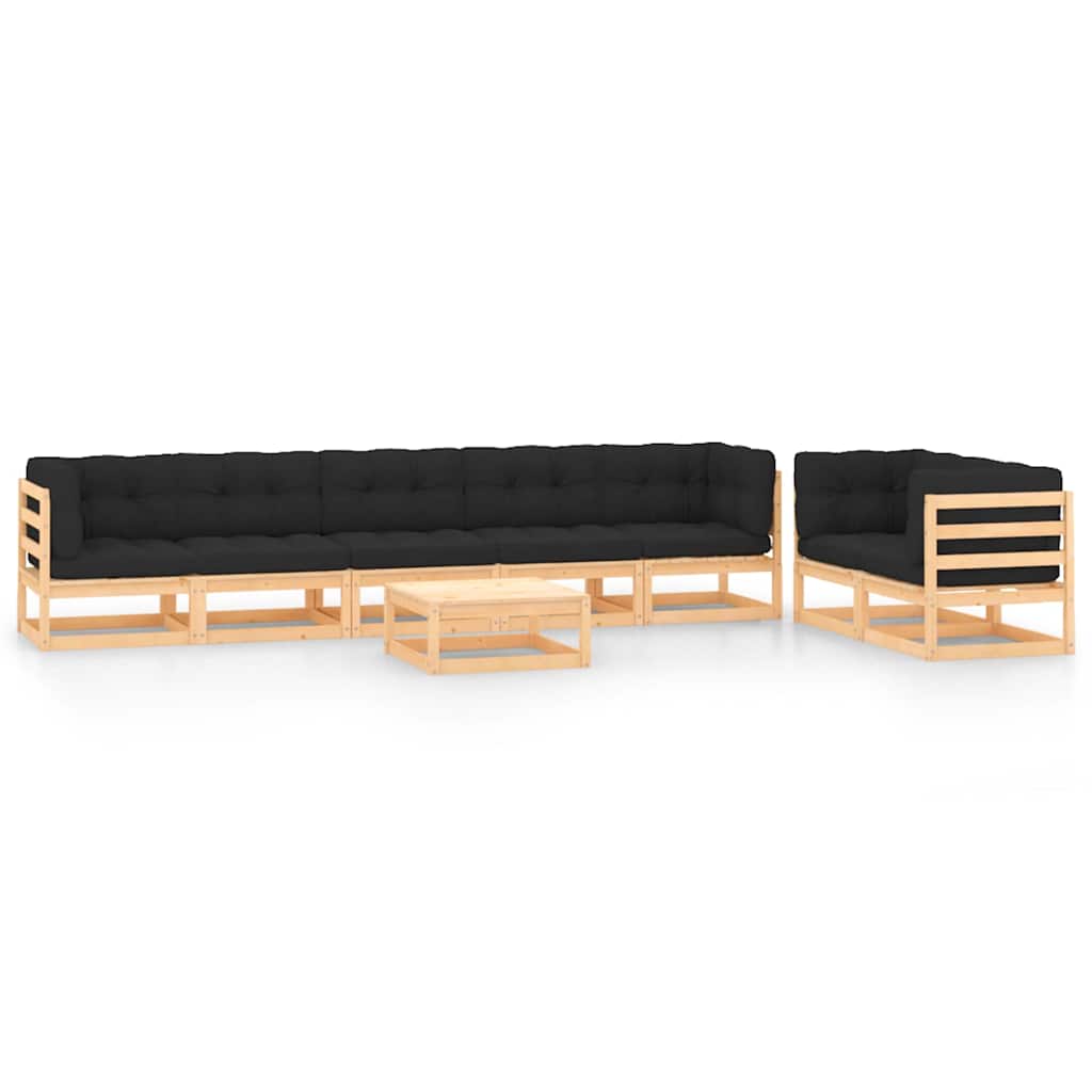 vidaXL 8-delige Loungeset massief grenenhout