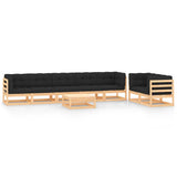 vidaXL 8-delige Loungeset massief grenenhout