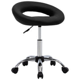 vidaXL Eetkamerstoel draaibaar kunstleer wit