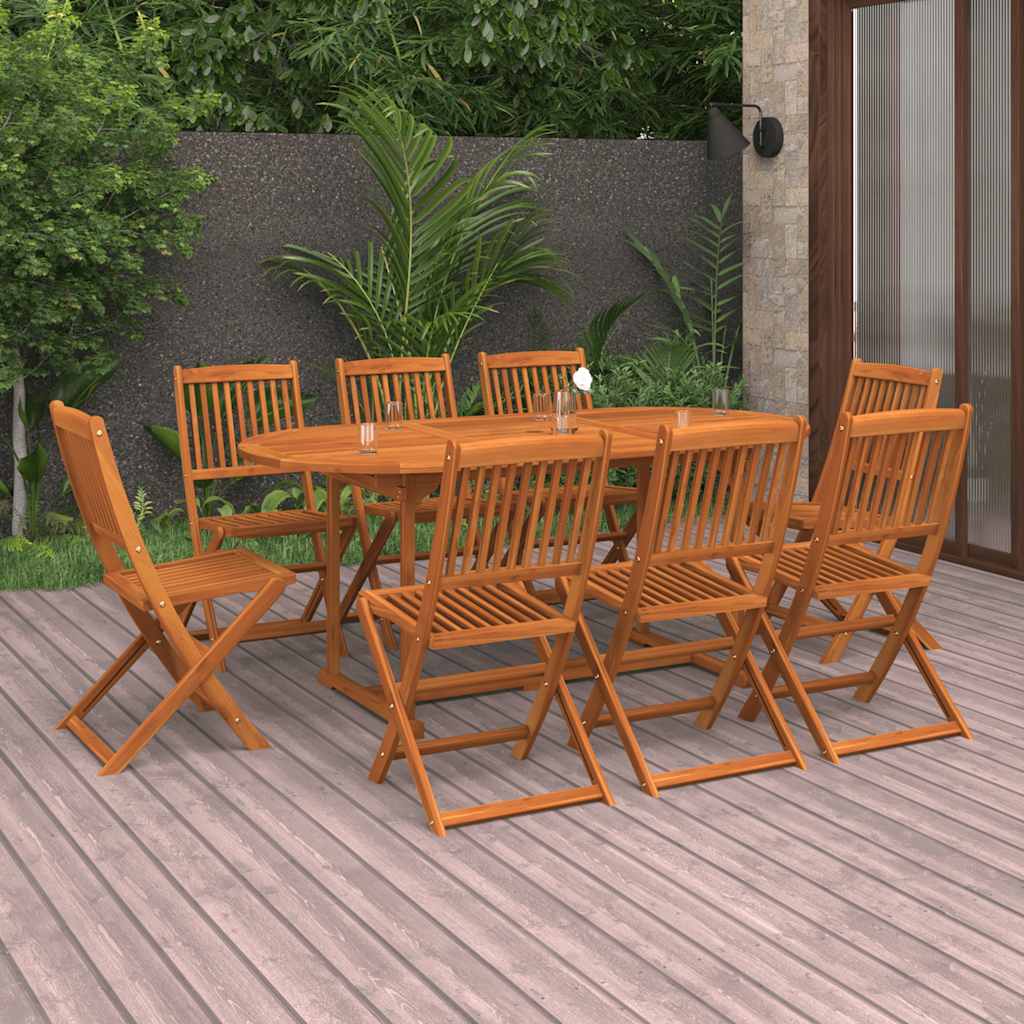 vidaXL 7-Piece Garden Dining Set 180x90x75 cm Solid Acacia Wood