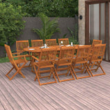 vidaXL 9-delige Tuinset 220x90x75 cm massief acaciahout