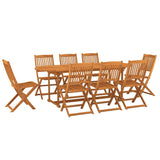 vidaXL 9-delige Tuinset 220x90x75 cm massief acaciahout