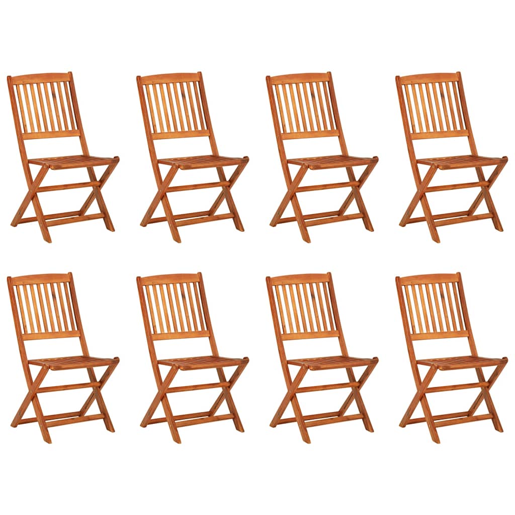 vidaXL 9-delige Tuinset 220x90x75 cm massief acaciahout