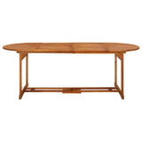 vidaXL 9-delige Tuinset 220x90x75 cm massief acaciahout