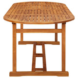 vidaXL 9-delige Tuinset 220x90x75 cm massief acaciahout