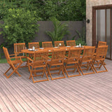 vidaXL 11-piece Garden Dining Set 280x90x75 cm Solid Acacia Wood