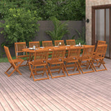 vidaXL 11-piece Garden Dining Set 280x90x75 cm Solid Acacia Wood