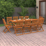 vidaXL 9-delige Tuinset 220x90x75 cm massief acaciahout