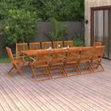 vidaXL 11-piece Garden Dining Set 280x90x75 cm Solid Acacia Wood