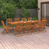 vidaXL 11-piece Garden Dining Set 280x90x75 cm Solid Acacia Wood