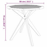 vidaXL 3-Piece Garden Dining Set Solid Acacia Wood
