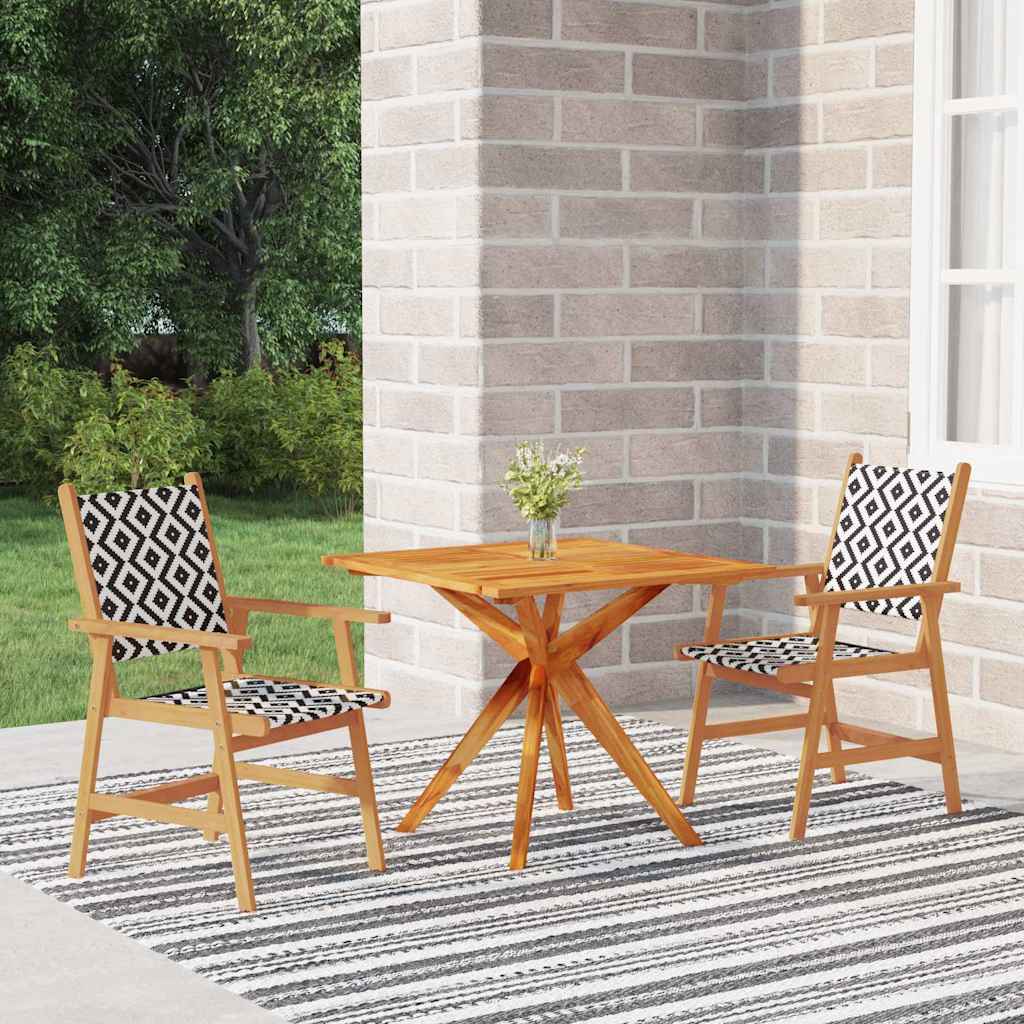 vidaXL 3-Piece Garden Dining Set Solid Acacia Wood