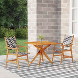 vidaXL 3-Piece Garden Dining Set Solid Acacia Wood
