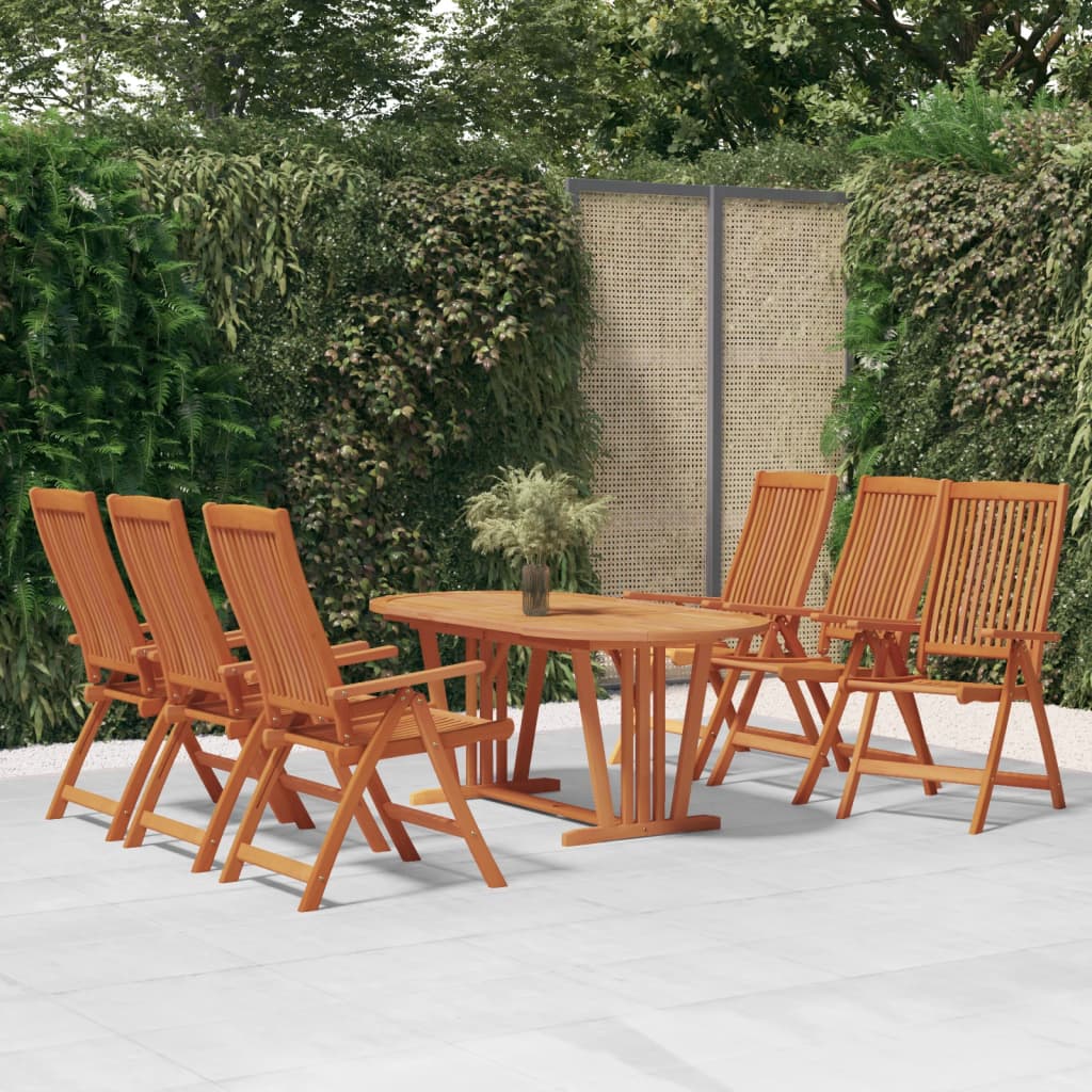 vidaXL 5-delige Tuinset massief eucalyptushout