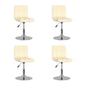 vidaXL Dining Chairs 4 pcs Swivel Fabric Light Grey