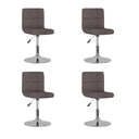 vidaXL Dining Chairs 4 pcs Swivel Fabric Light Grey