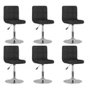vidaXL Dining Chairs 4 pcs Swivel Fabric Light Grey
