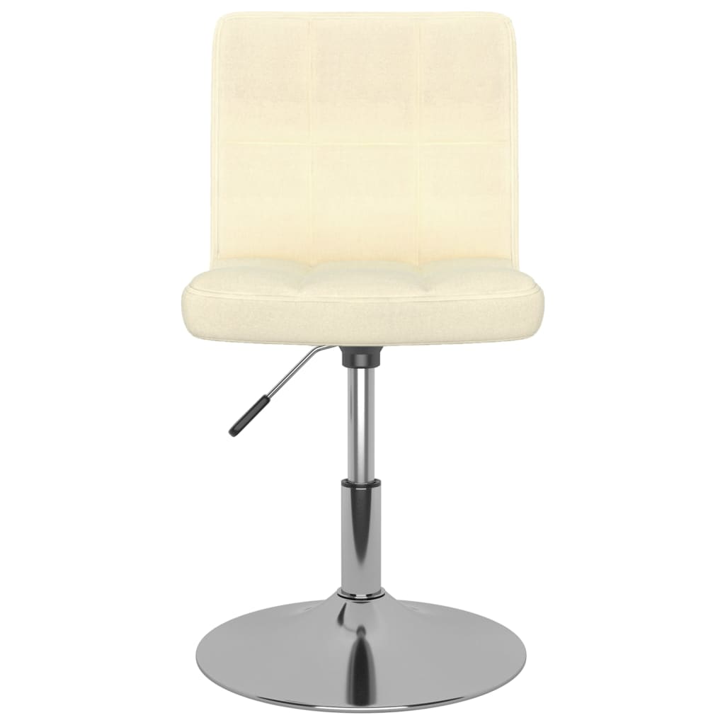 vidaXL Eetkamerstoelen 4 st draaibaar stof lichtgrijs