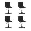 vidaXL Eetkamerstoelen draaibaar 4 st fluweel noir