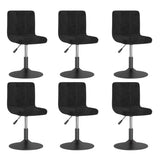 vidaXL Eetkamerstoelen draaibaar 4 st fluweel zwart