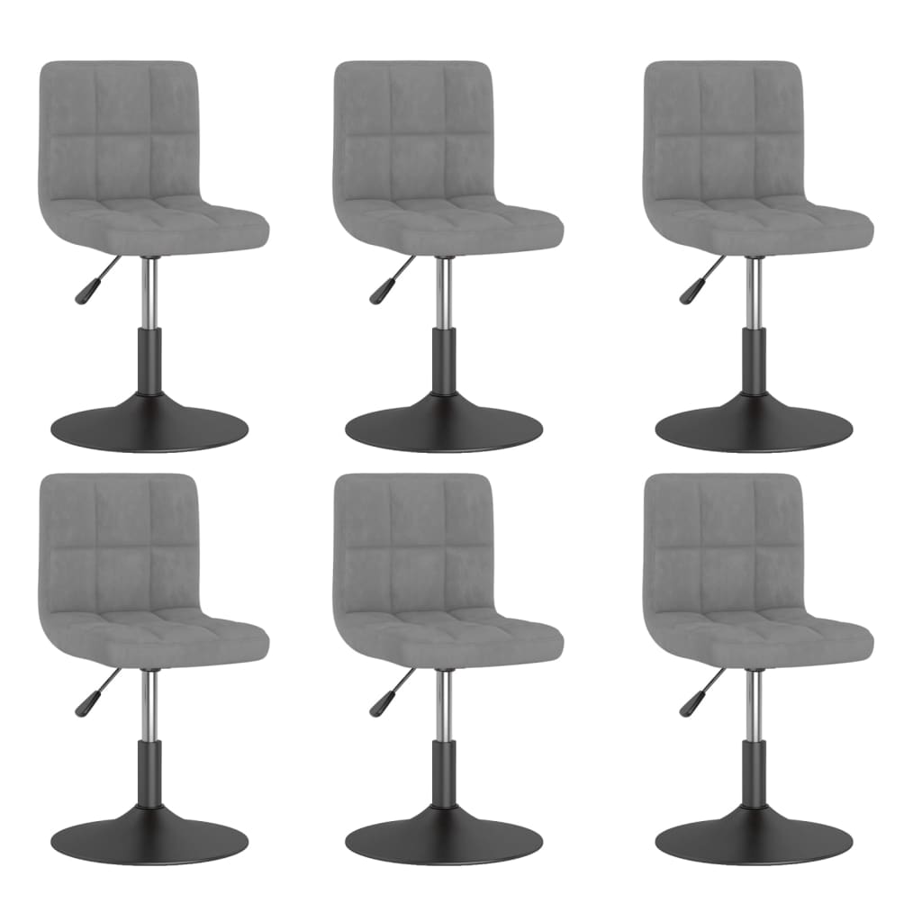 vidaXL Eetkamerstoelen draaibaar 4 st fluweel zwart