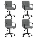 vidaXL Eetkamerstoelen draaibaar 4 st fluweel noir