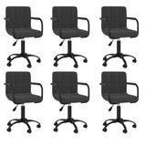 vidaXL Eetkamerstoelen draaibaar 4 st fluweel zwart