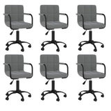 vidaXL Eetkamerstoelen draaibaar 4 st fluweel zwart