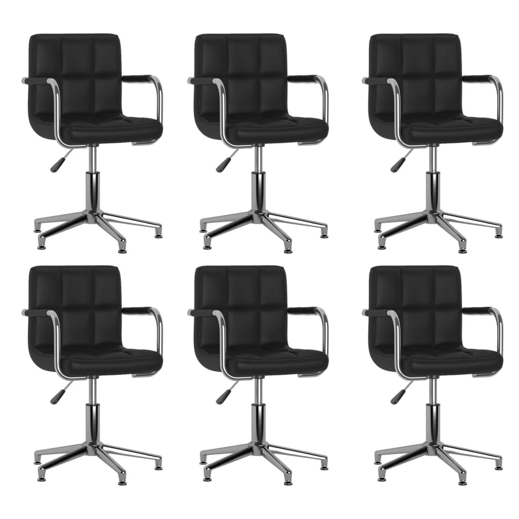 vidaXL Eetkamerstoelen draaibaar 4 st kunstleer wit