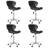 vidaXL Eetkamerstoelen draaibaar 4 st kunstleer wit