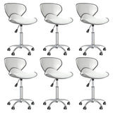 vidaXL Eetkamerstoelen draaibaar 4 st kunstleer wit
