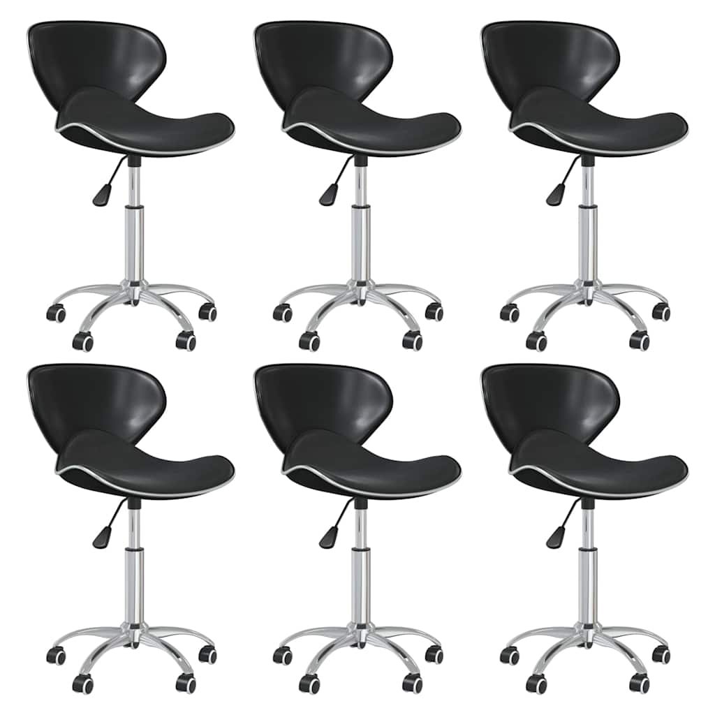 vidaXL Eetkamerstoelen draaibaar 4 st kunstleer wit